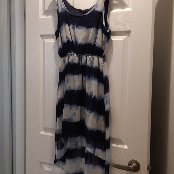 Tie dye navy and white dress - Picture 1 of 3